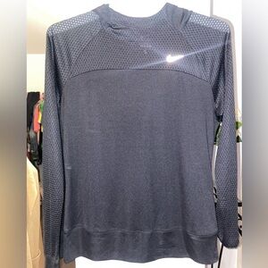 Nike Dry Fit Long Sleeve With Hood Reflectors & Thumbholes‎